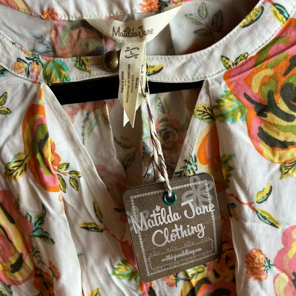 Matilda Jane Floral Dress with Pink and Yellow Hues - Picture 5 of 8